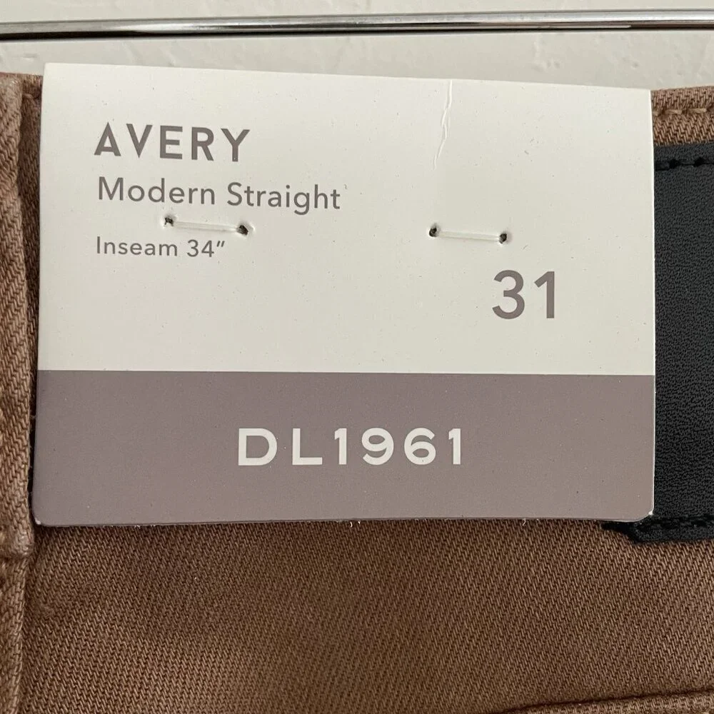 DL1961 Avery Modern Straight Jeans Men's brown denim jeans size 31x34